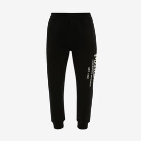 ALEXANDER MCQUEEN 亚历山大.麦昆 男士棉质 McQueen 涂鸦休闲运动裤 黑色 688714 QSZ81 0901