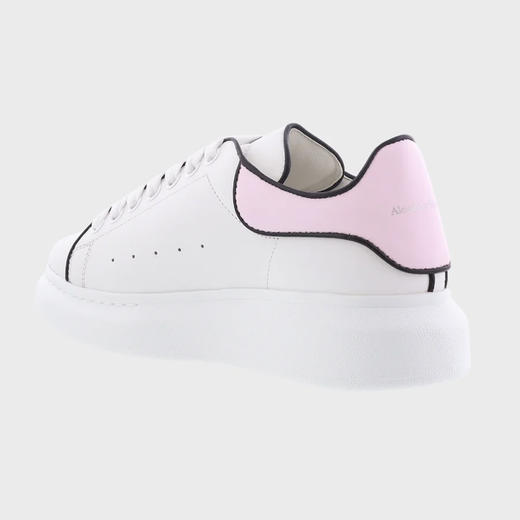 ALEXANDER MCQUEEN 亚历山大.麦昆 女士粉尾阔型休闲运动鞋 白色 733003 WHJE5 8845 商品图1