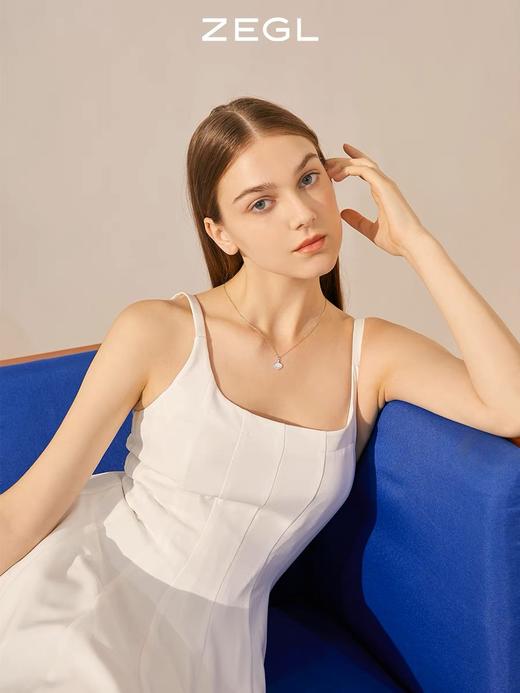 ZEGL925纯银一辈贝子项链女轻奢小众锁骨链情人节生日礼物送女友 商品图3