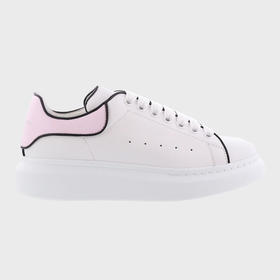 ALEXANDER MCQUEEN 亚历山大.麦昆 女士粉尾阔型休闲运动鞋 白色 733003 WHJE5 8845