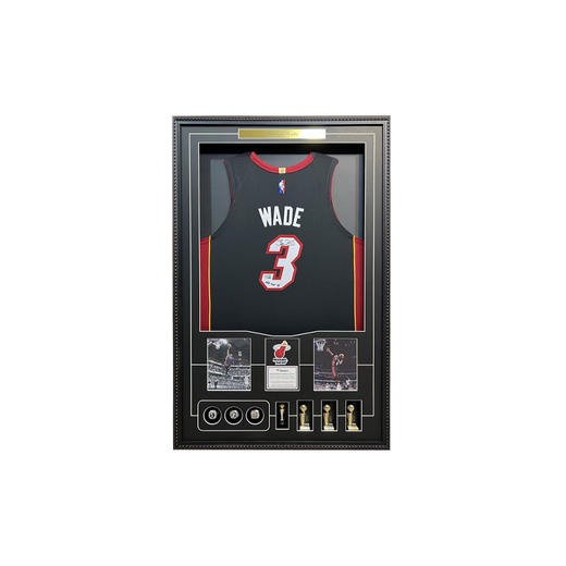 收藏系列 韦德 热火队3号黑色加签 亲笔签名球衣 商品图0