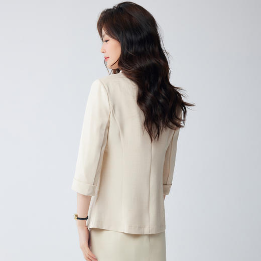 【时尚百搭】罗蒙女式西服简约知性优雅通勤气质七分袖西服外套女 商品图6