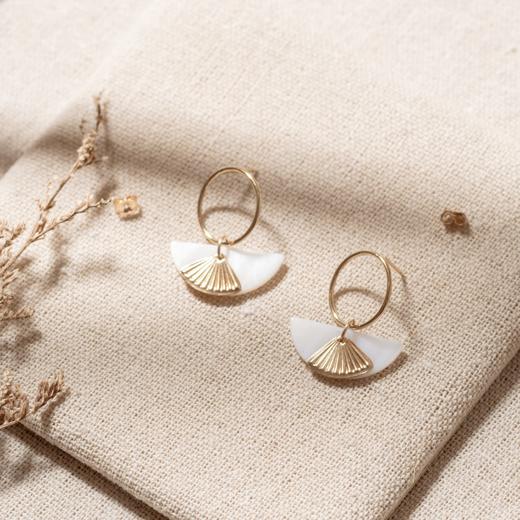 ZOAJE TIMELESS系列半月形珍珠母贝耳环/项链TAHITI 商品图3