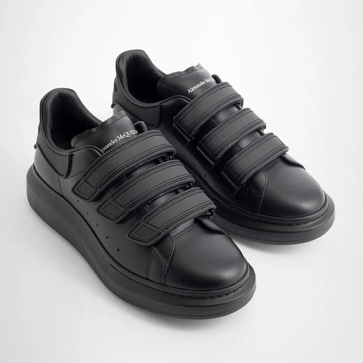ALEXANDER MCQUEEN 亚历山大.麦昆 男士黑尾阔型三绑带休闲运动鞋 黑色 750337 WIDJK 1000 商品图3