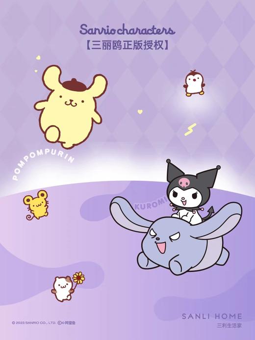 三利毛巾纯棉酷洛米联名洗脸家用吸水可爱小面巾女家用男全棉洗澡 商品图3