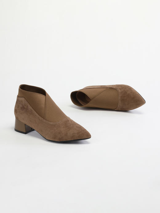 星期六优雅尖头厚底粗方跟一脚蹬单鞋SS33112166 商品图5