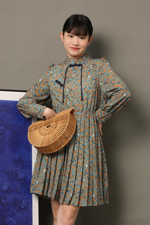 ANSUABEL 新中式收腰碎花连衣裙 16842 商品图1