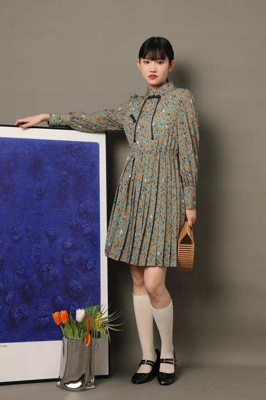 ANSUABEL 新中式收腰碎花连衣裙 16842 商品图2