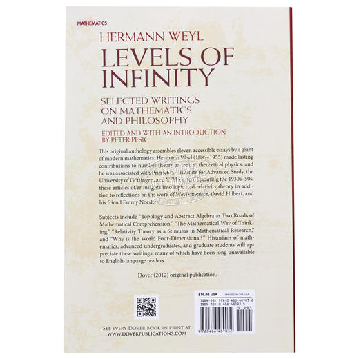 预售 【中商原版】无穷层数 数学与哲学文选 英文原版 Levels of Infinity Selected Writings on Mathematics and Philosophy Herman 商品图1