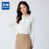 【简约优雅】罗蒙女士长袖衬衫蝴蝶结领口知性大方时尚通勤长袖衬衫女 商品缩略图0