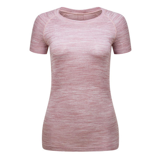 《特惠无缝短袖 不退换》哈瓦塔无缝运动瑜伽服短袖1.0显瘦上衣速干健身房跑步专业春夏薄款（不带胸垫） 商品图9