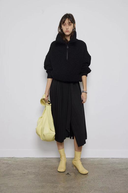 压褶重工不对称半裙 商品图0