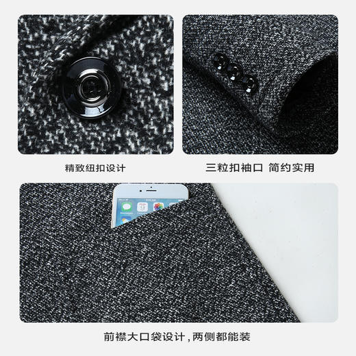 【新款DB】大依优型大码男装两粒扣西服外套休闲商务加肥加大上衣男士正装潮 商品图3