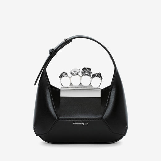 ALEXANDER MCQUEEN 亚历山大.麦昆 女士 Jewelled Hobo 迷你提挎包 黑色 731136 DYTAB 1000 商品图0