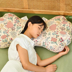 雅蕊系列猫爪枕头双色荞麦壳助睡眠中空纤维棉床头靠