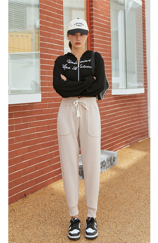 【纳米绒防风裤】秋冬季新款  加绒加厚防水  休闲裤收脚百搭卫裤   男女可穿 商品图2