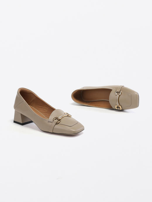 星期六时尚复古金属扣饰粗方跟乐福SS33111187 商品图8