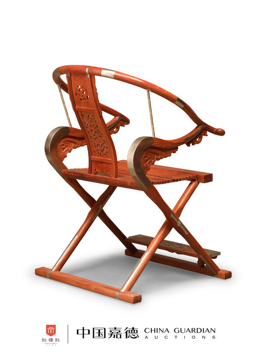 红桥红  家具严选  缅甸花梨(大果紫檀）  【木面 王款 麒麟纹交椅】 商品图4