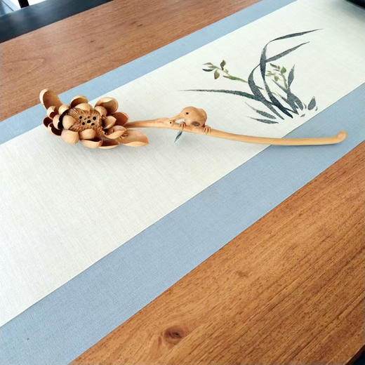 年年有余荷趣°黄杨摆件 商品图0