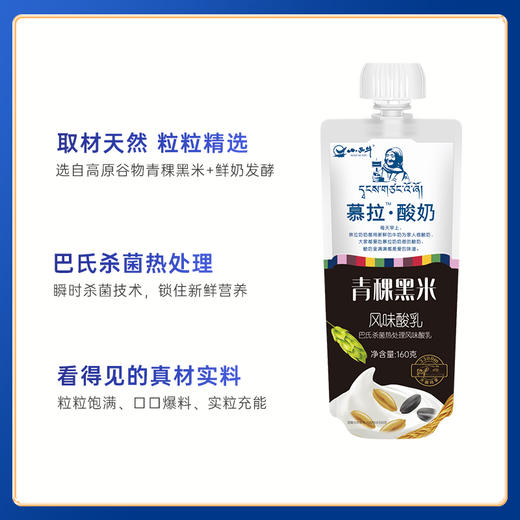 青海 小西牛 青稞黑米风味酸奶160g*10袋/箱（常温酸奶） 商品图1