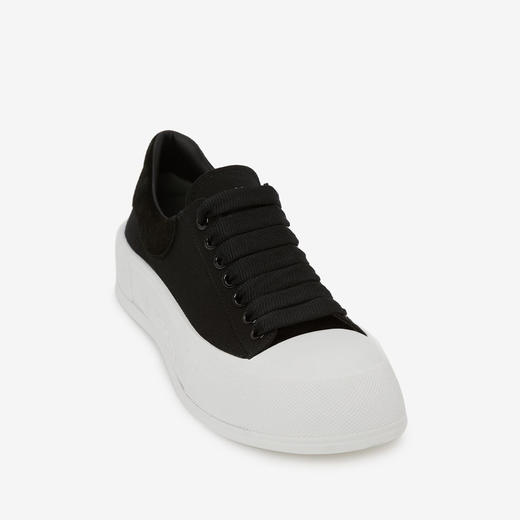 ALEXANDER MCQUEEN 亚历山大.麦昆 女士 Deck 低帮休闲鞋 黑色 697120 W4MV7 1070 商品图1