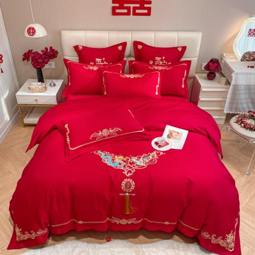 全棉婚庆刺绣四件套2.0*2.3m G117680017 商品图1