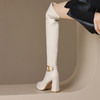 优雅百搭，过膝长靴防水台粗高跟靴子YDE-D661 商品缩略图2
