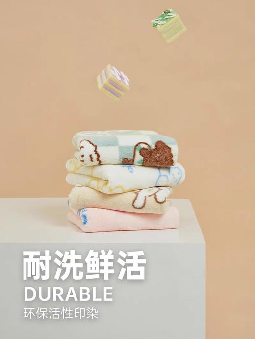 三利儿童毛巾3条 洗脸家用吸水珊瑚绒非全纯棉宝宝男女卡通小毛巾 商品图4