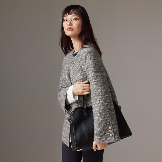 IN AND ON高阶定制绵羊毛小香风 银币极简四袋外套53623 商品图3