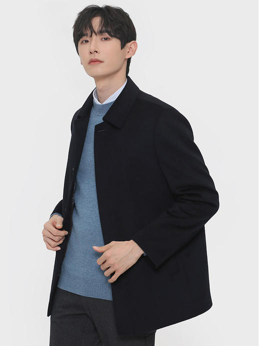 callisto黑色羊毛羊绒混纺羽绒大衣
 FSFEC125H BK 商品图1