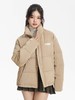 NTOT/NOTMF22329/绸缎光感麂皮印绣花棉服 商品缩略图1