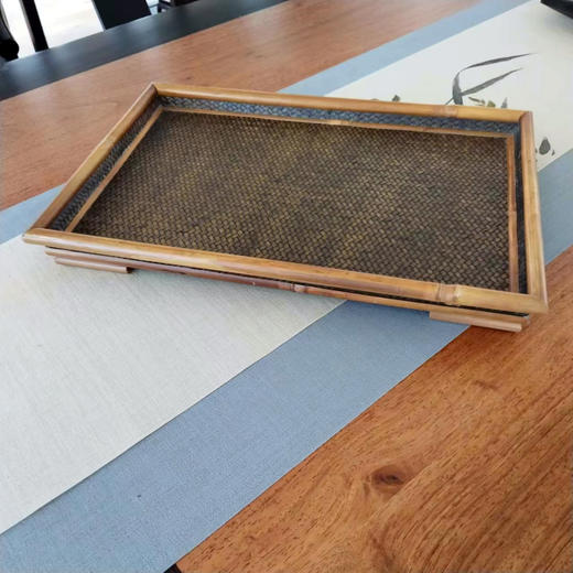长方形竹编果盘茶盘 商品图0