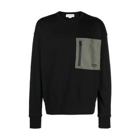 ALEXANDER MCQUEEN 亚历山大.麦昆 男士棉质徽标印花长袖卫衣 黑色 754561 QVX43 1000