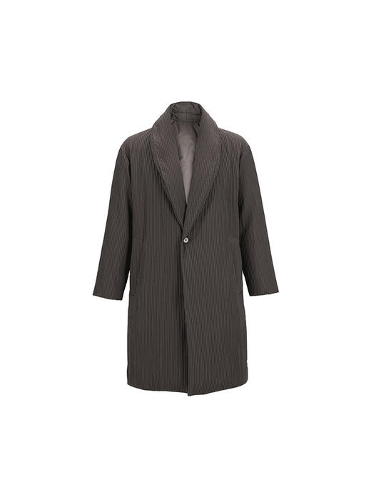 callisto咖色白鹅绒微阔版型被子款羽绒服 FSFED015Y BR 商品图3