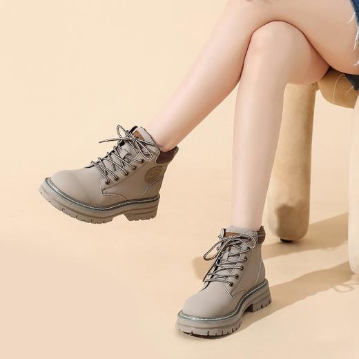  【户外风工装马丁靴】ZHR大黄靴   明星街拍机场搭配中的时尚单品，低调磨砂哑光质感，阔绰圆头舒适不易挤脚 商品图7