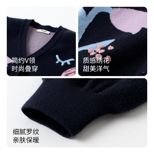 女童开衫毛衣冬新款安奈儿童装EG334209 商品图2