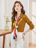 姜黄色长袖衬衫，早秋季设计感小众休闲通勤上衣职业轻熟套装QL-Q-6901 商品缩略图0