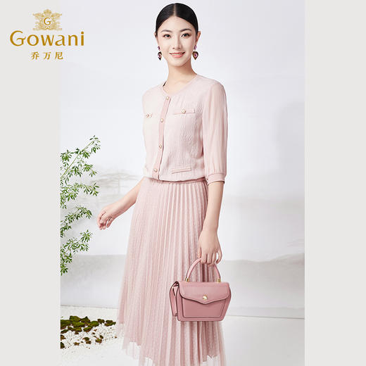 乔万尼半身裙新款春季a字网纱百褶气质高级感半裙ET2D271 商品图1