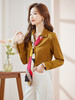 姜黄色长袖衬衫，早秋季设计感小众休闲通勤上衣职业轻熟套装QL-Q-6901 商品缩略图2
