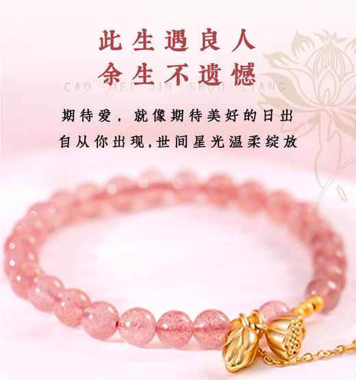 【爱情】灵机吉品 貔貅草莓晶两世欢手链 星光月光石手串 送礼闺蜜女生 商品图1