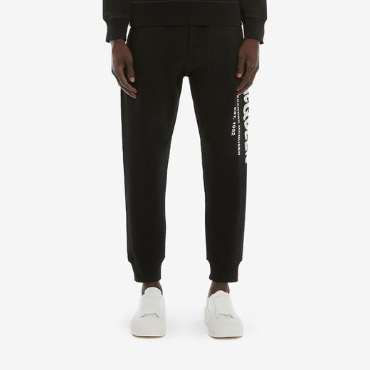 ALEXANDER MCQUEEN 亚历山大.麦昆 男士棉质 McQueen 涂鸦休闲运动裤 黑色 688714 QSZ81 0901 商品图1
