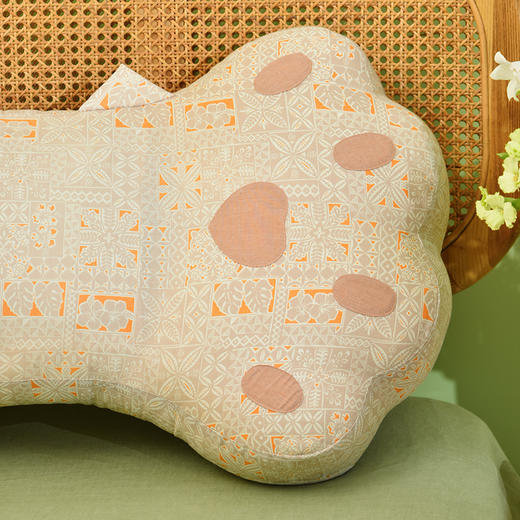 雅蕊系列猫爪枕头双色荞麦壳助睡眠中空纤维棉床头靠 商品图3