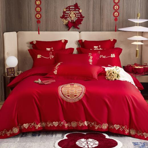 全棉婚庆刺绣四件套2.0*2.3m G117680017 商品图0