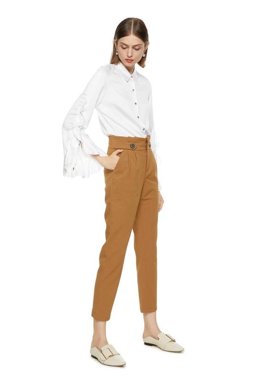 LILY 荷叶袖白色衬衣 7352 商品图3