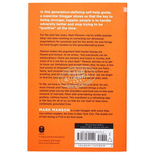 【中商原版】马克 曼森 重塑幸福 The Subtle Art of Not Giving a F ck 英文原版 Mark Manson 商品图2