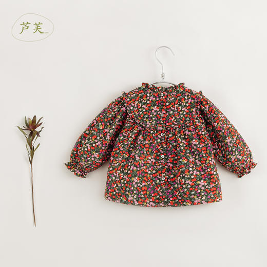 【马克珍妮 芦芙】秋装新款 女童灯芯绒碎花满印衬衫231558 商品图1