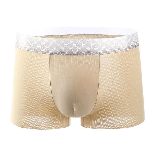 【让它自由呼吸！无痕大码冰丝男士内裤】吸湿排汗速干，亲肤柔软舒适，裸感无痕微细冰丝，薄款透气，夏季短裤宽松紫杉醇yi菌裆男平角裤！ 商品图4