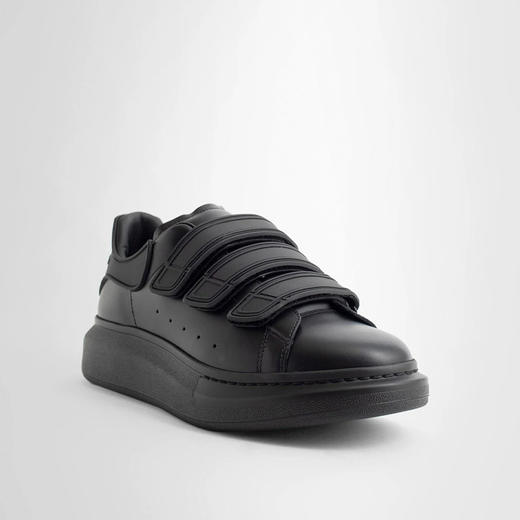 ALEXANDER MCQUEEN 亚历山大.麦昆 男士黑尾阔型三绑带休闲运动鞋 黑色 750337 WIDJK 1000 商品图1