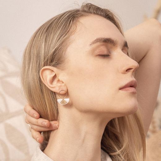 ZOAJE TIMELESS系列半月形珍珠母贝耳环/项链TAHITI 商品图7