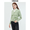 VIMAGE纬漫纪秋季新款羊毛时尚通勤气质百搭短款针织开衫VC2301216 商品缩略图1